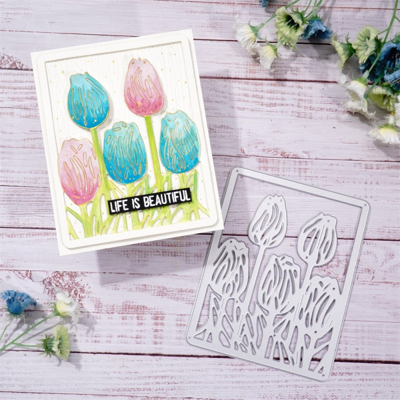 Kokorosa Metal Cutting Dies with Beautiful Tulips