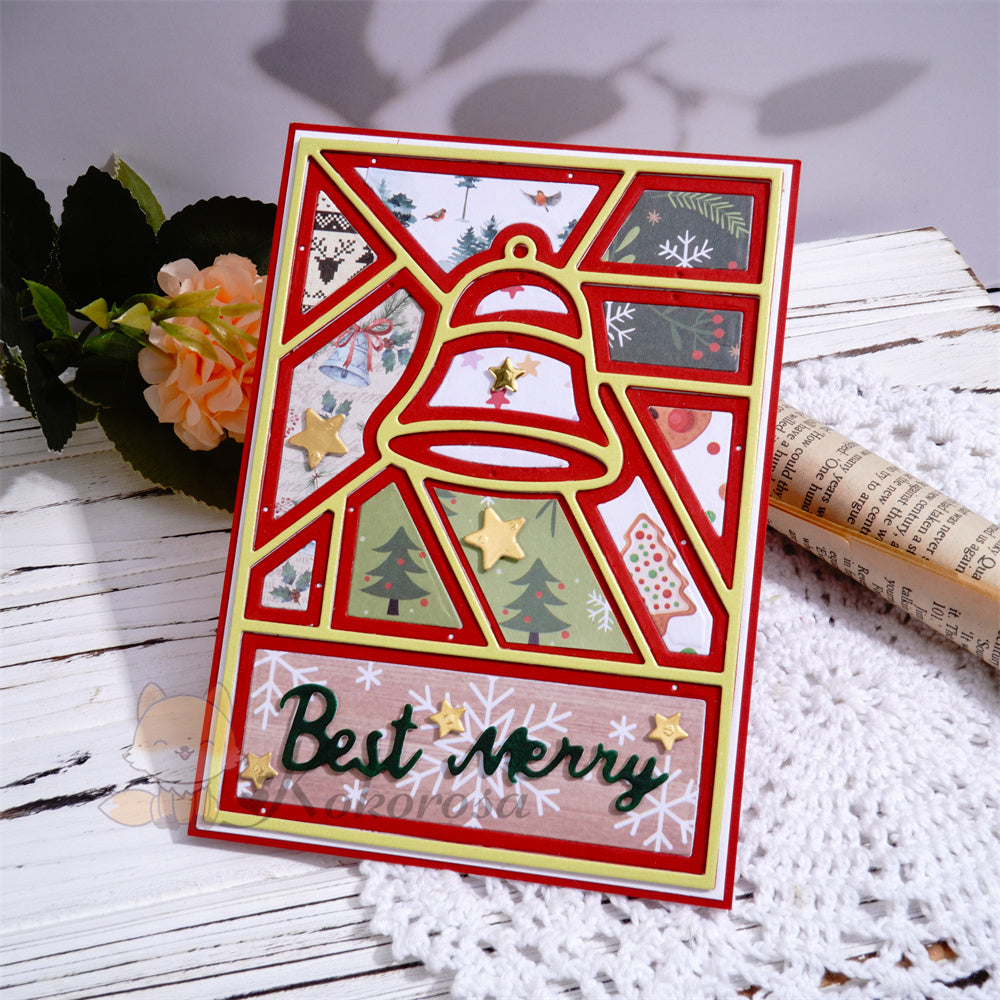 Kokorosa Metal Cutting Dies with Best Merry Bell Background Board