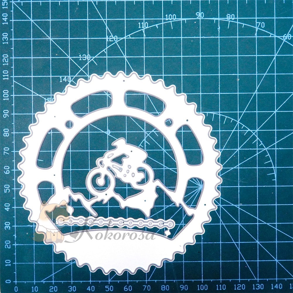 Kokorosa Metal Cutting Dies with Biking in Gear