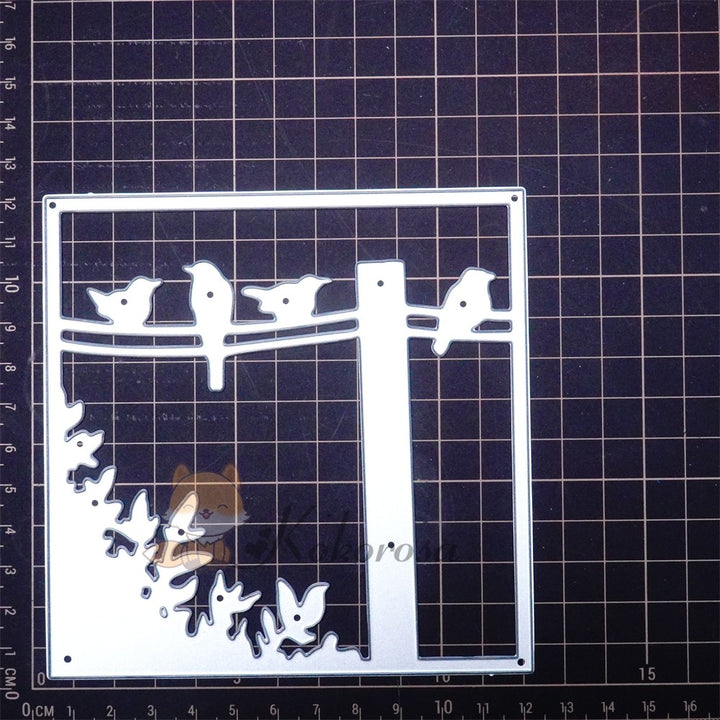 Kokorosa Metal Cutting Dies with Birds on Cable Frame Board