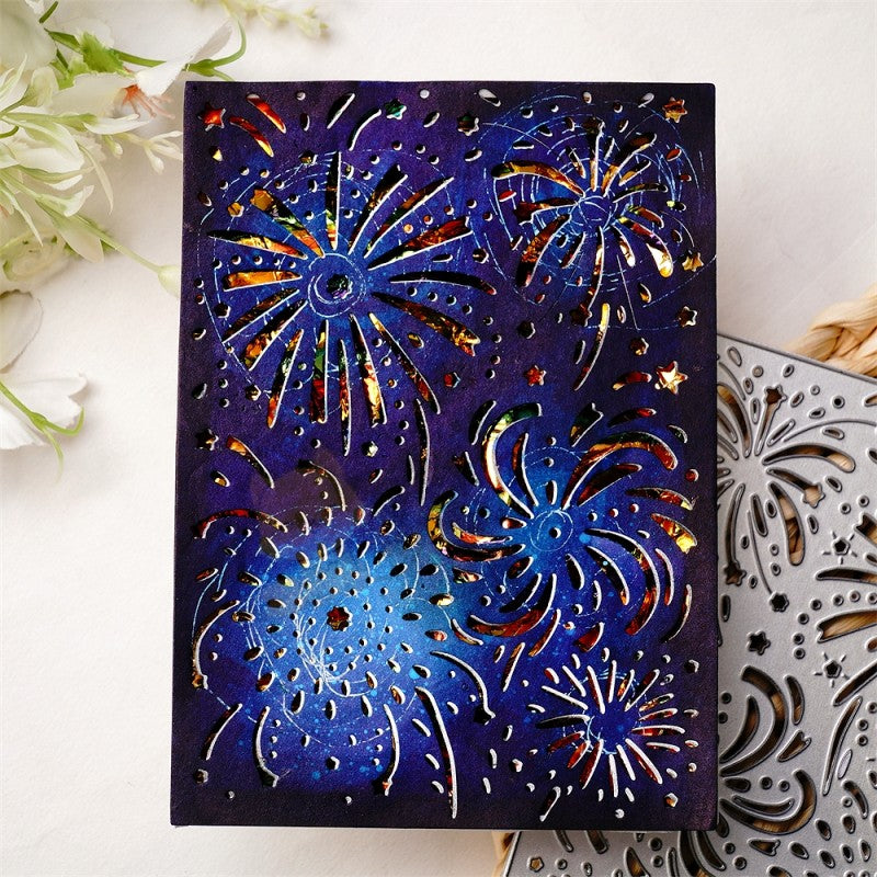 Kokorosa Metal Cutting Dies with Blooming Fireworks Background Board