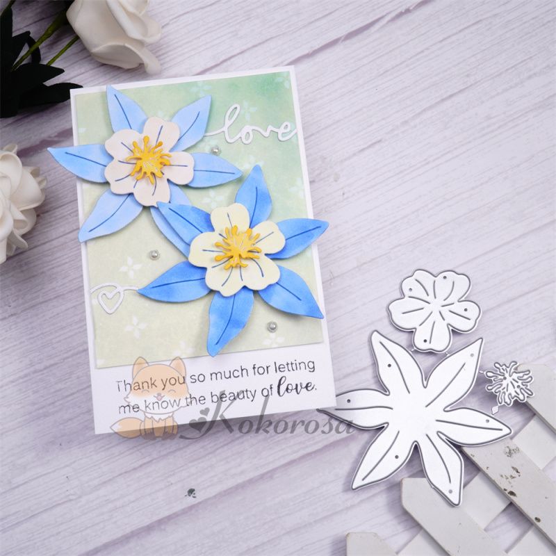 Kokorosa Metal Cutting Dies with Bright Flower