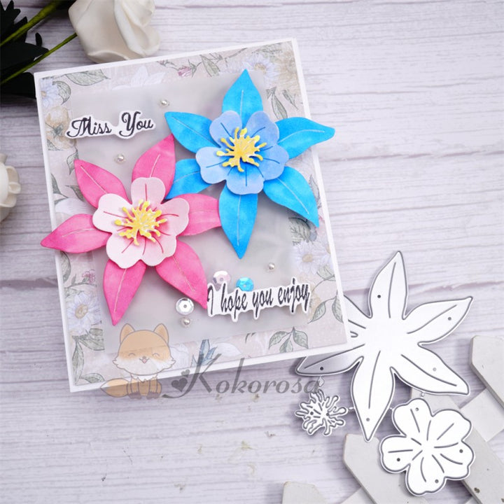 Kokorosa Metal Cutting Dies with Bright Flower