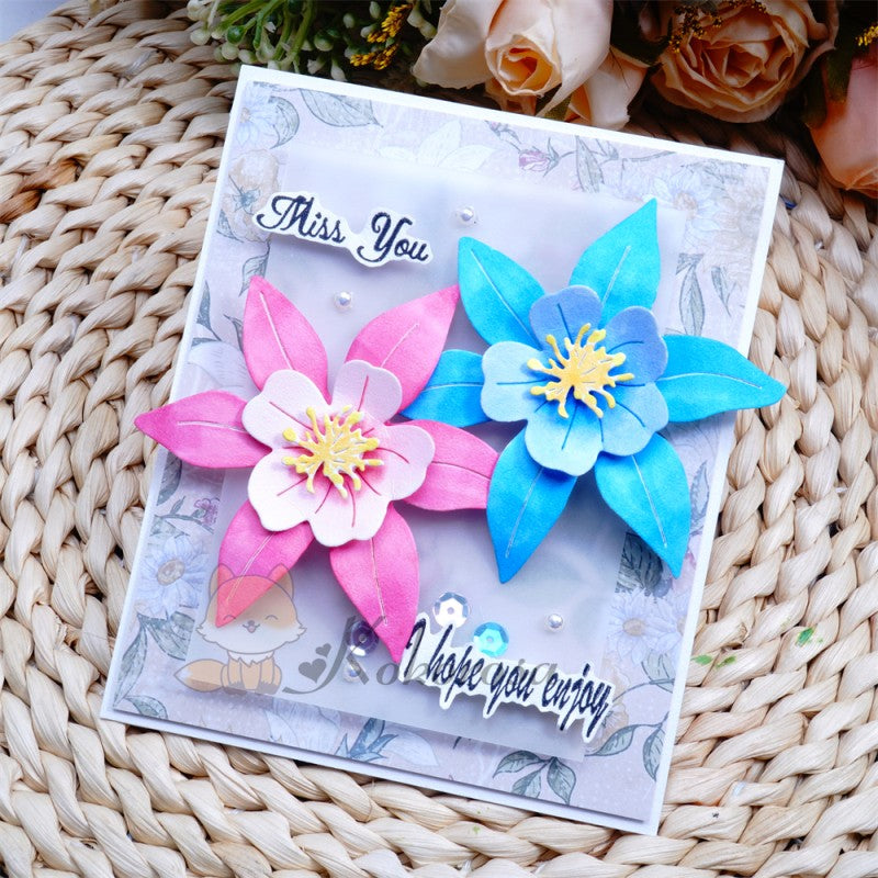 Kokorosa Metal Cutting Dies with Bright Flower