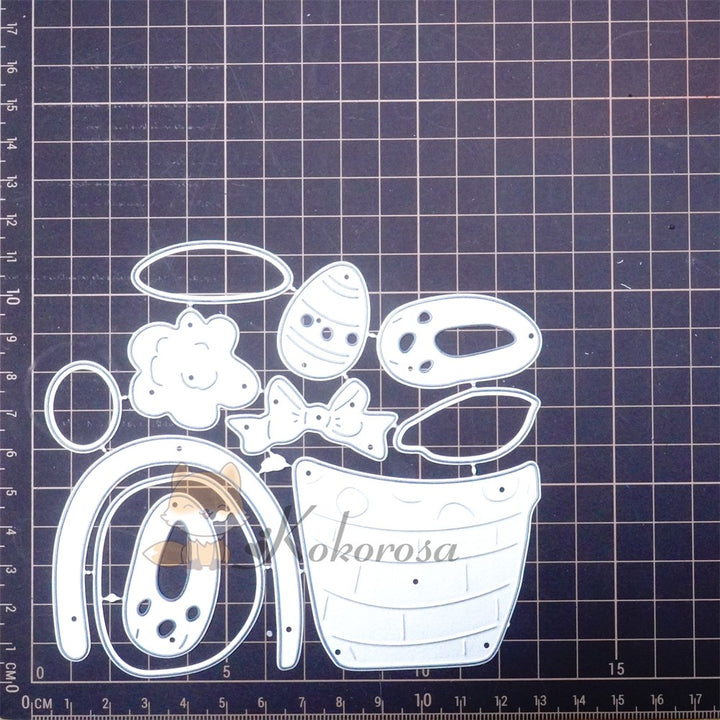 Kokorosa Metal Cutting Dies with Bunny in Basket