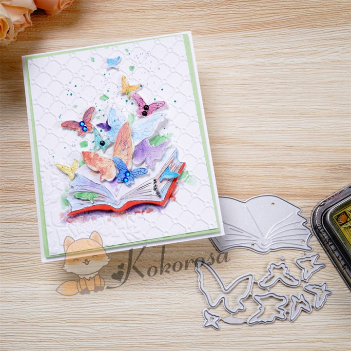 Kokorosa Metal Cutting Dies with Butterflies & Book