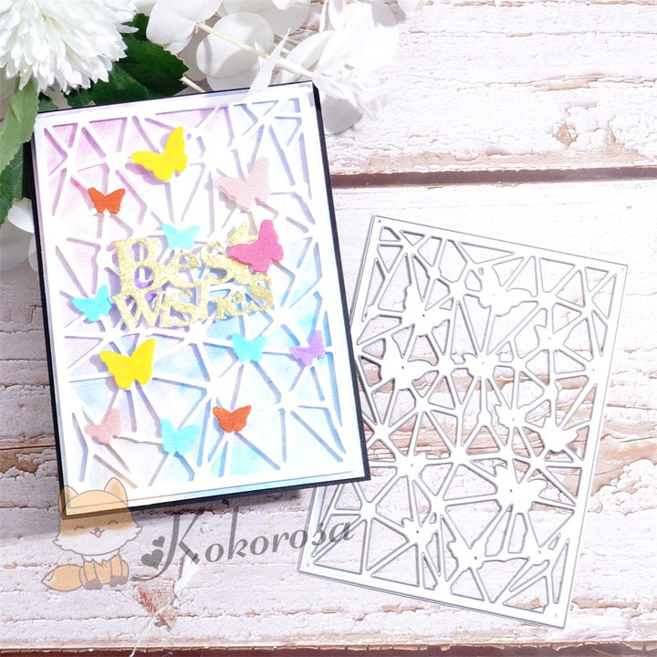 Kokorosa Metal Cutting Dies with Butterfly Connected Background Board