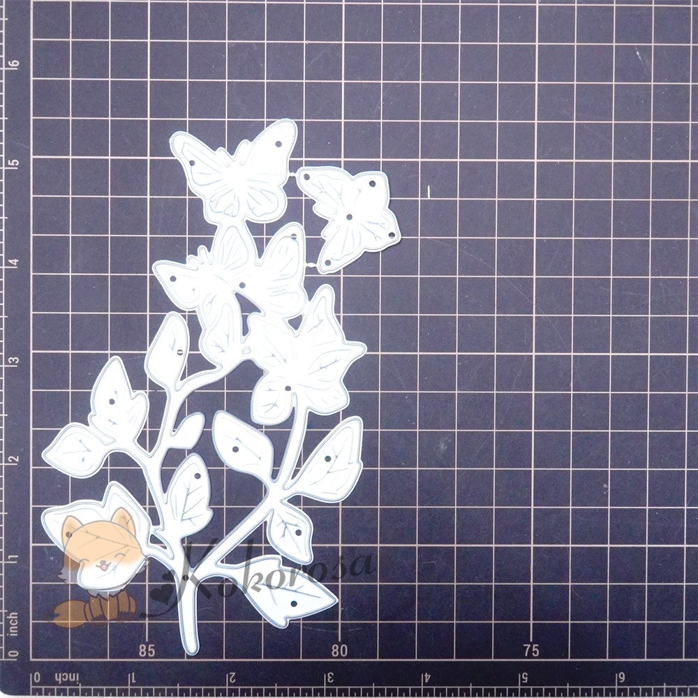 Kokorosa Metal Cutting Dies with Butterfly Leaves