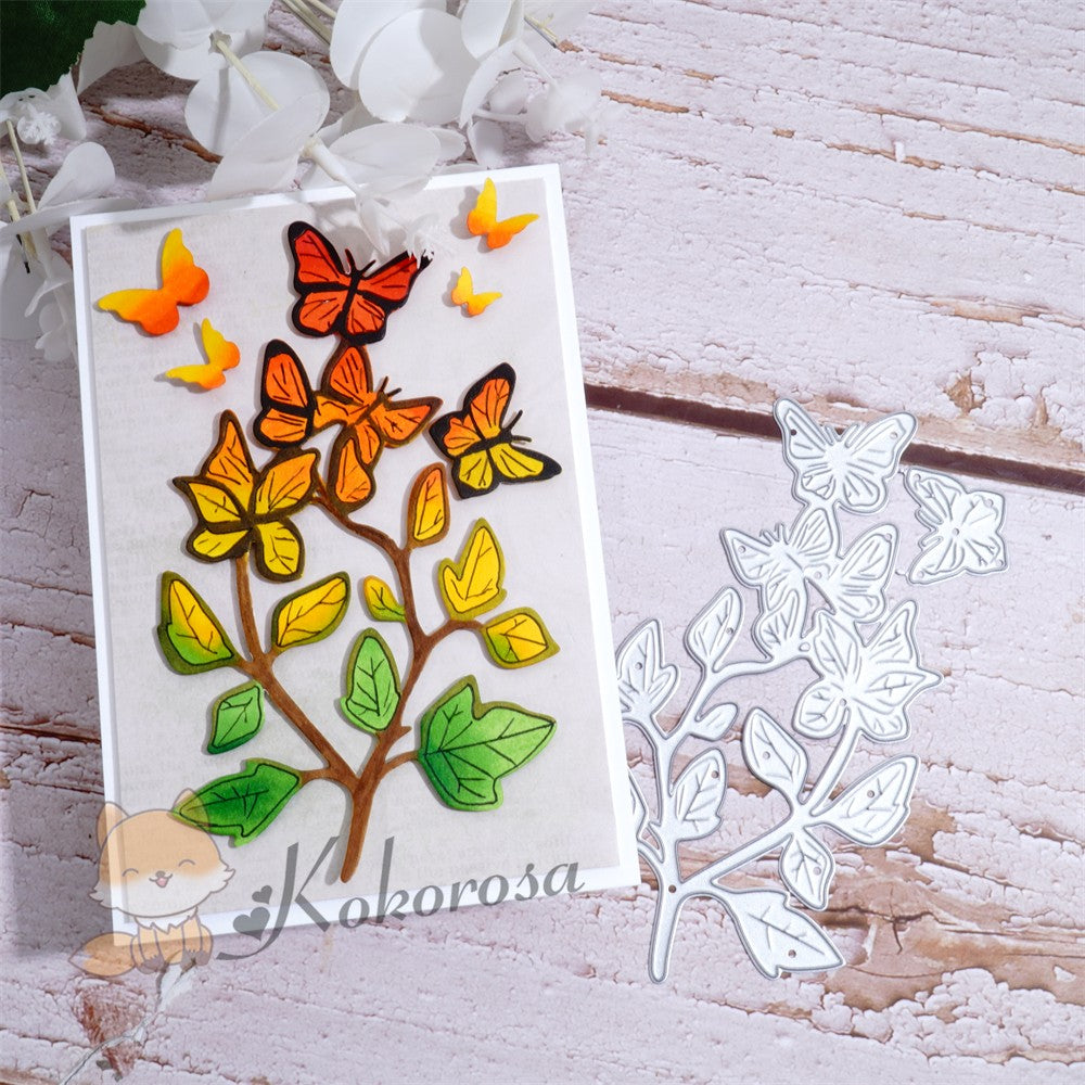 Kokorosa Metal Cutting Dies with Butterfly Leaves