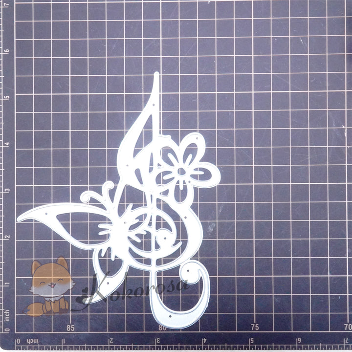 Kokorosa Metal Cutting Dies with Butterfly Music Note