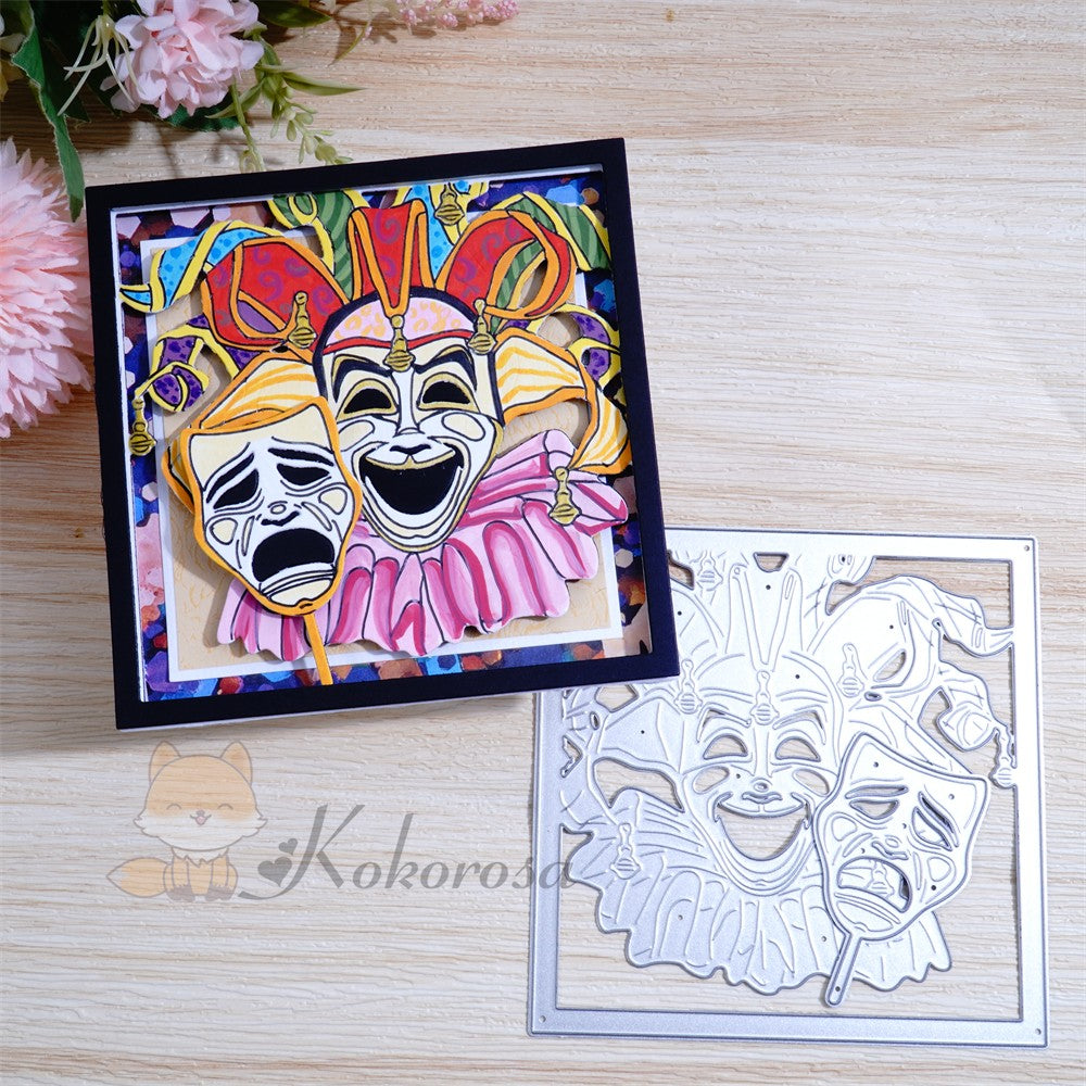 Kokorosa Metal Cutting Dies with Carnival Clowns Frame