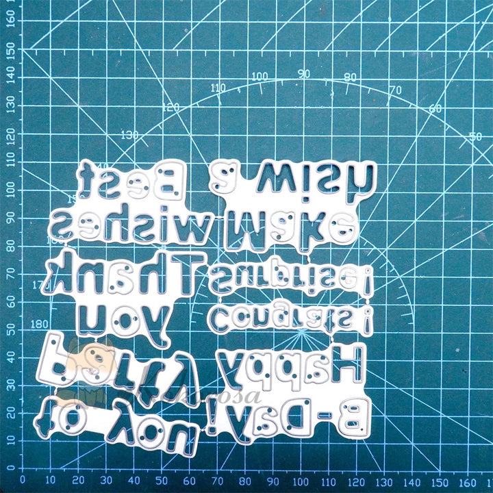 Kokorosa Metal Cutting Dies with Celebration Words