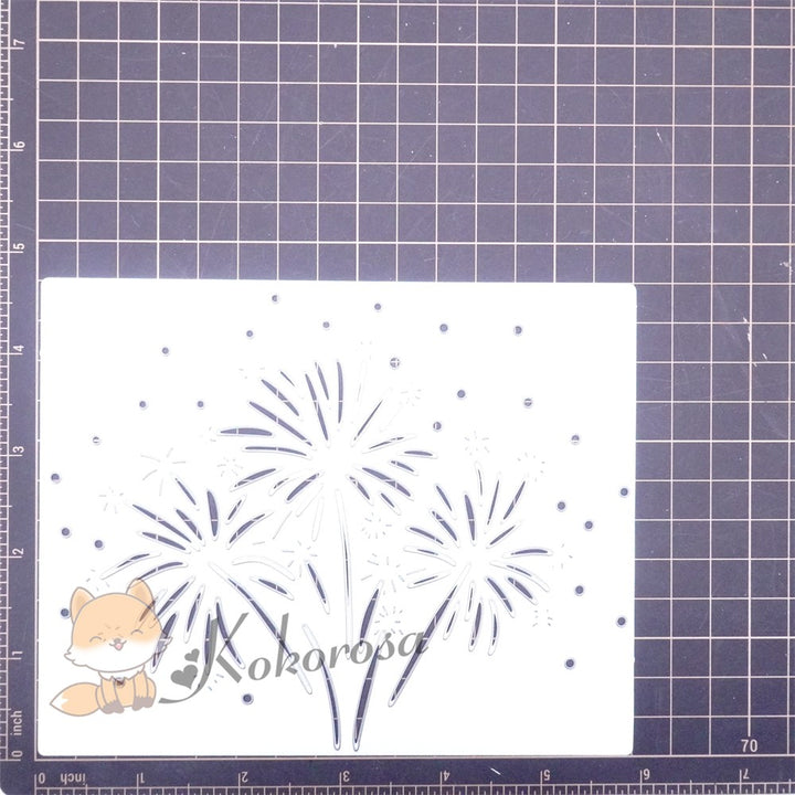 Kokorosa Metal Cutting Dies with Charming Fireworks Background Board