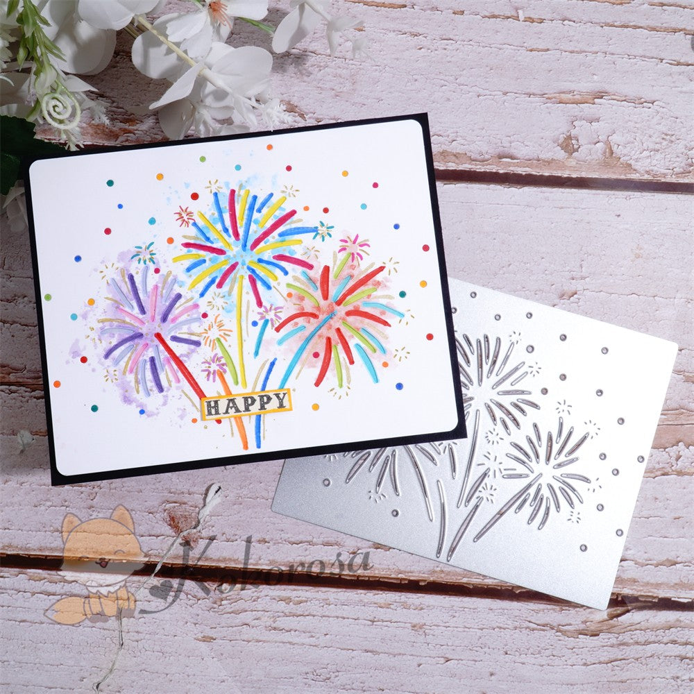 Kokorosa Metal Cutting Dies with Charming Fireworks Background Board