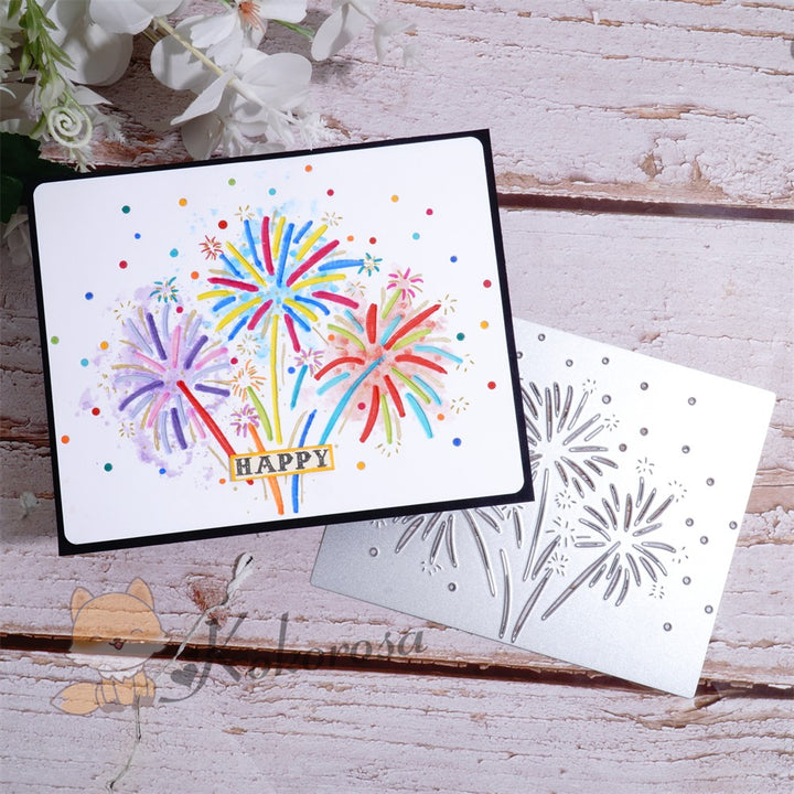 Kokorosa Metal Cutting Dies with Charming Fireworks Background Board