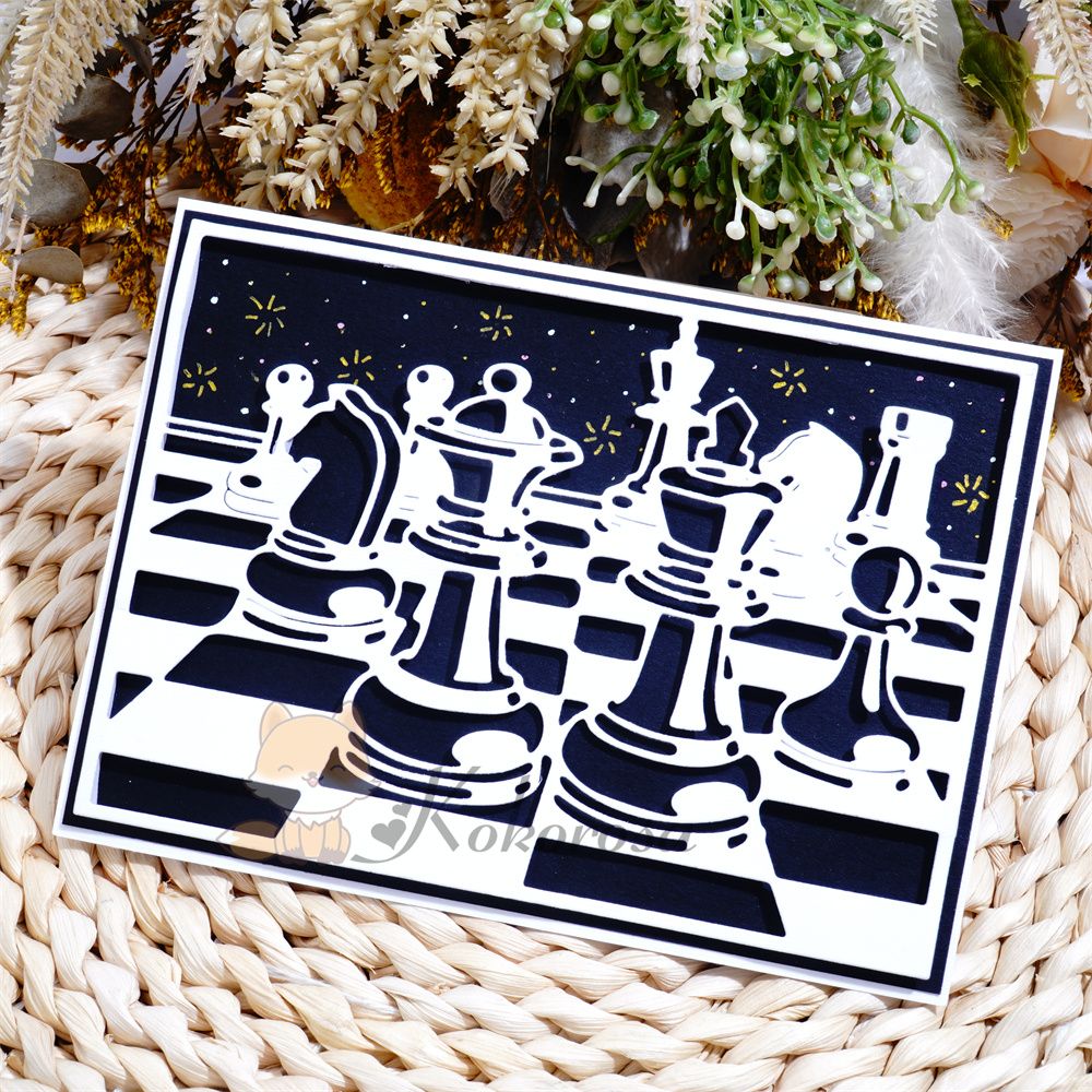 Kokorosa Metal Cutting Dies with Chess Background Board