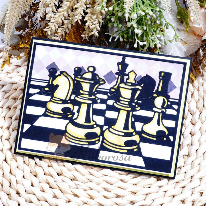 Kokorosa Metal Cutting Dies with Chess Background Board