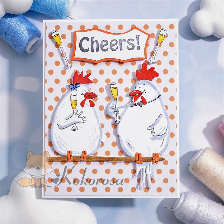 Kokorosa Metal Cutting Dies with Chicken Cheers