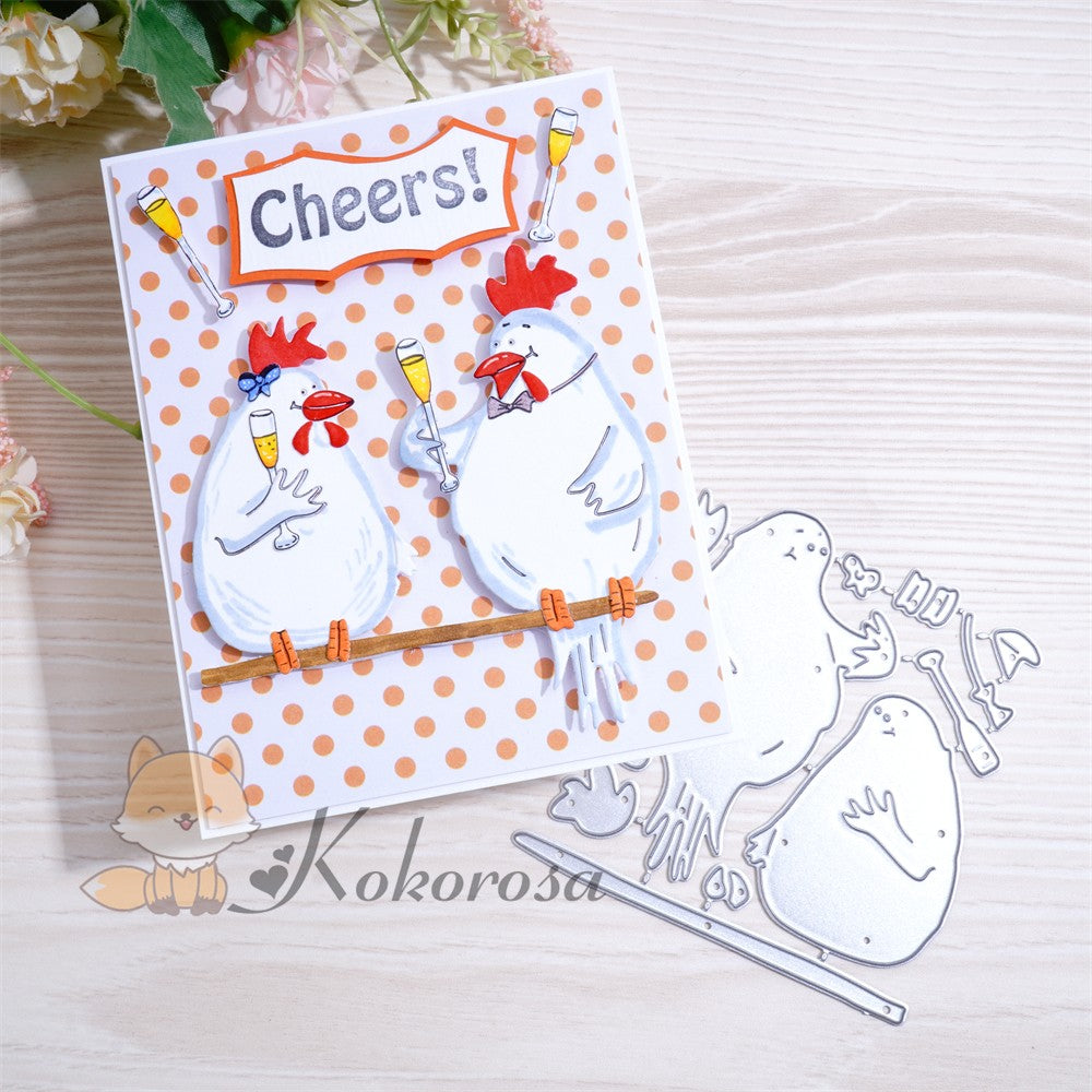 Kokorosa Metal Cutting Dies with Chicken Cheers