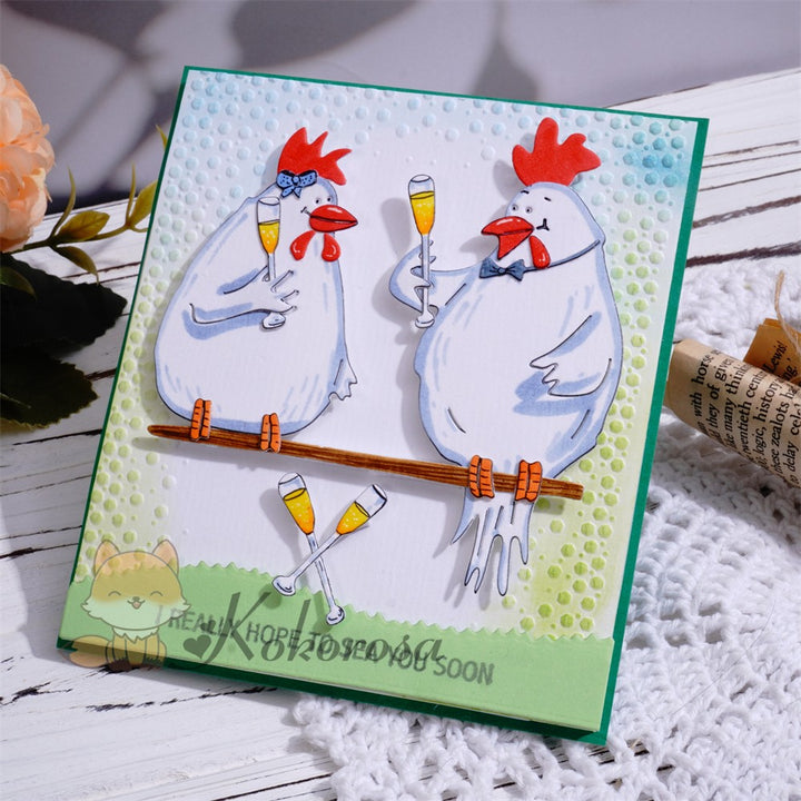 Kokorosa Metal Cutting Dies with Chicken Cheers