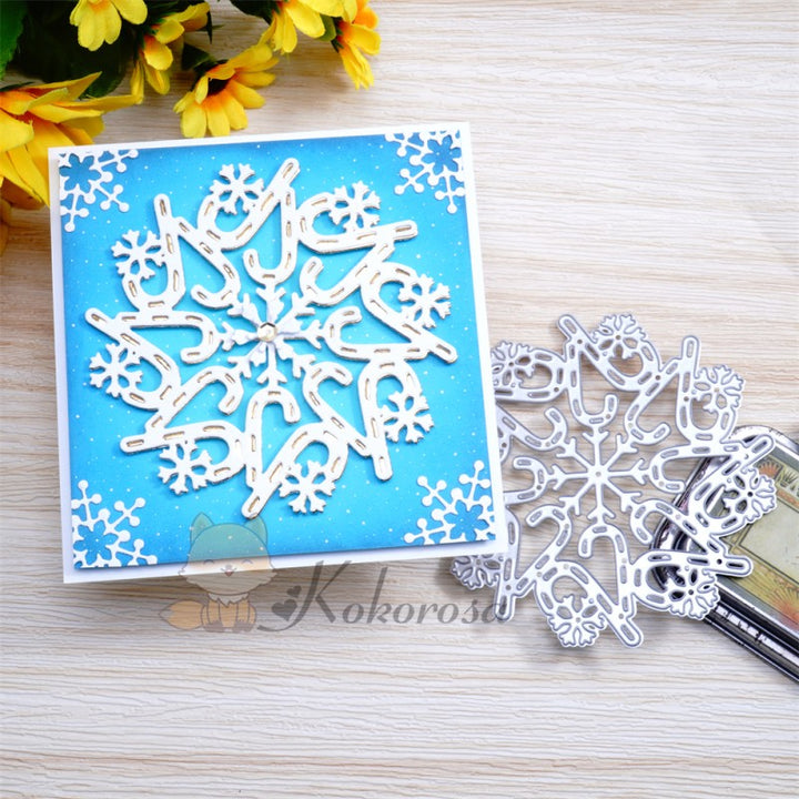 Kokorosa Metal Cutting Dies with Christmas Cane Patterned Snowflake