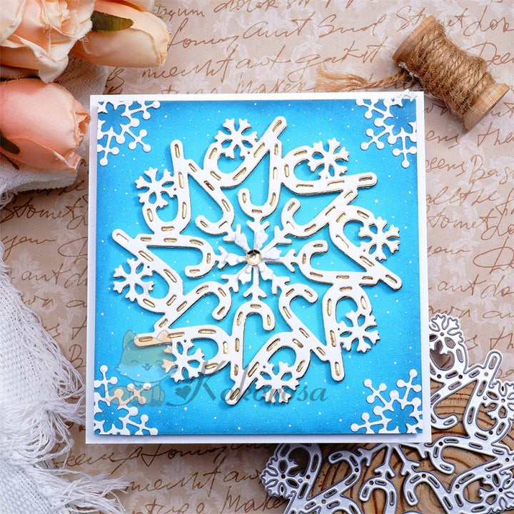 Kokorosa Metal Cutting Dies with Christmas Cane Patterned Snowflake