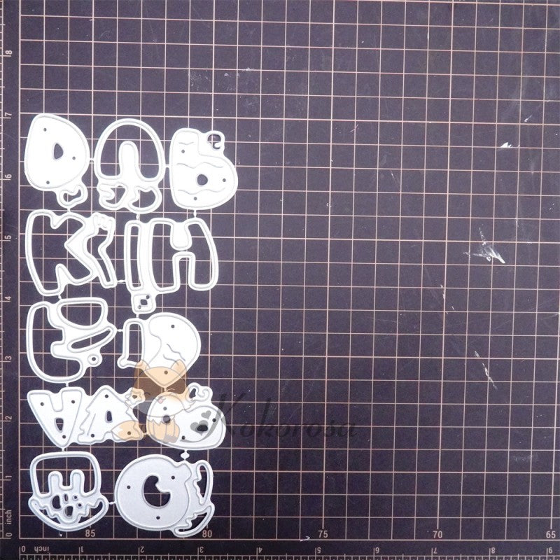 Kokorosa Metal Cutting Dies with Christmas Theme 26 Alphabets