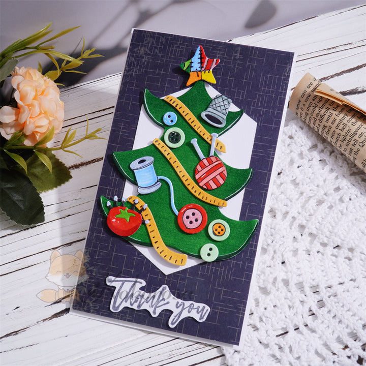 Kokorosa Metal Cutting Dies with Christmas Tree Elements