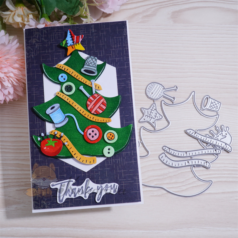 Kokorosa Metal Cutting Dies with Christmas Tree Elements