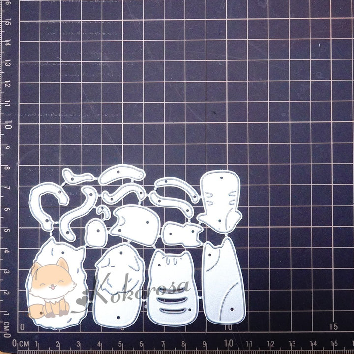 Kokorosa Metal Cutting Dies with Cute Cats Back View