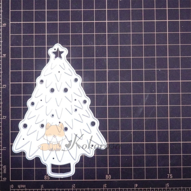 Kokorosa Metal Cutting Dies with Cute Christmas Tree
