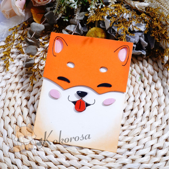 Kokorosa Metal Cutting Dies with Cute Shiba Inu Background Board