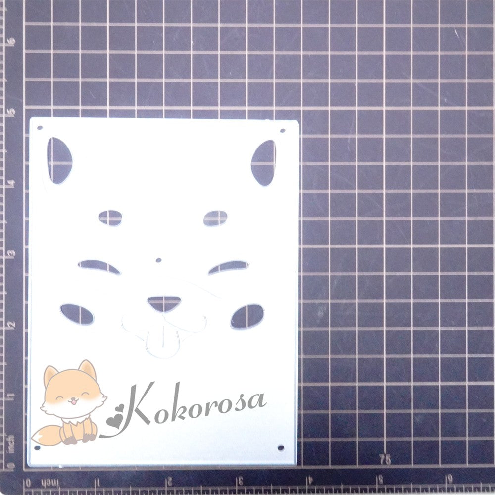 Kokorosa Metal Cutting Dies with Cute Shiba Inu Background Board