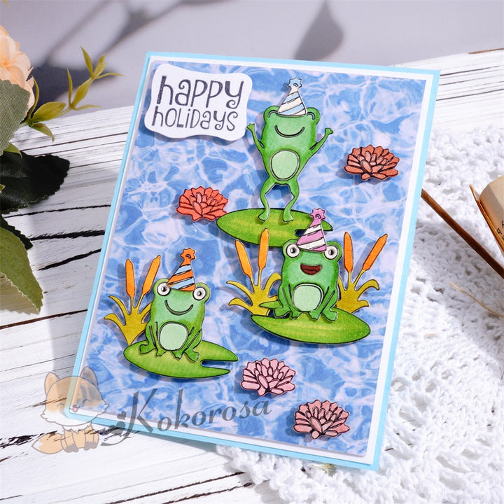 Kokorosa Metal Cutting Dies with Cute Frogs