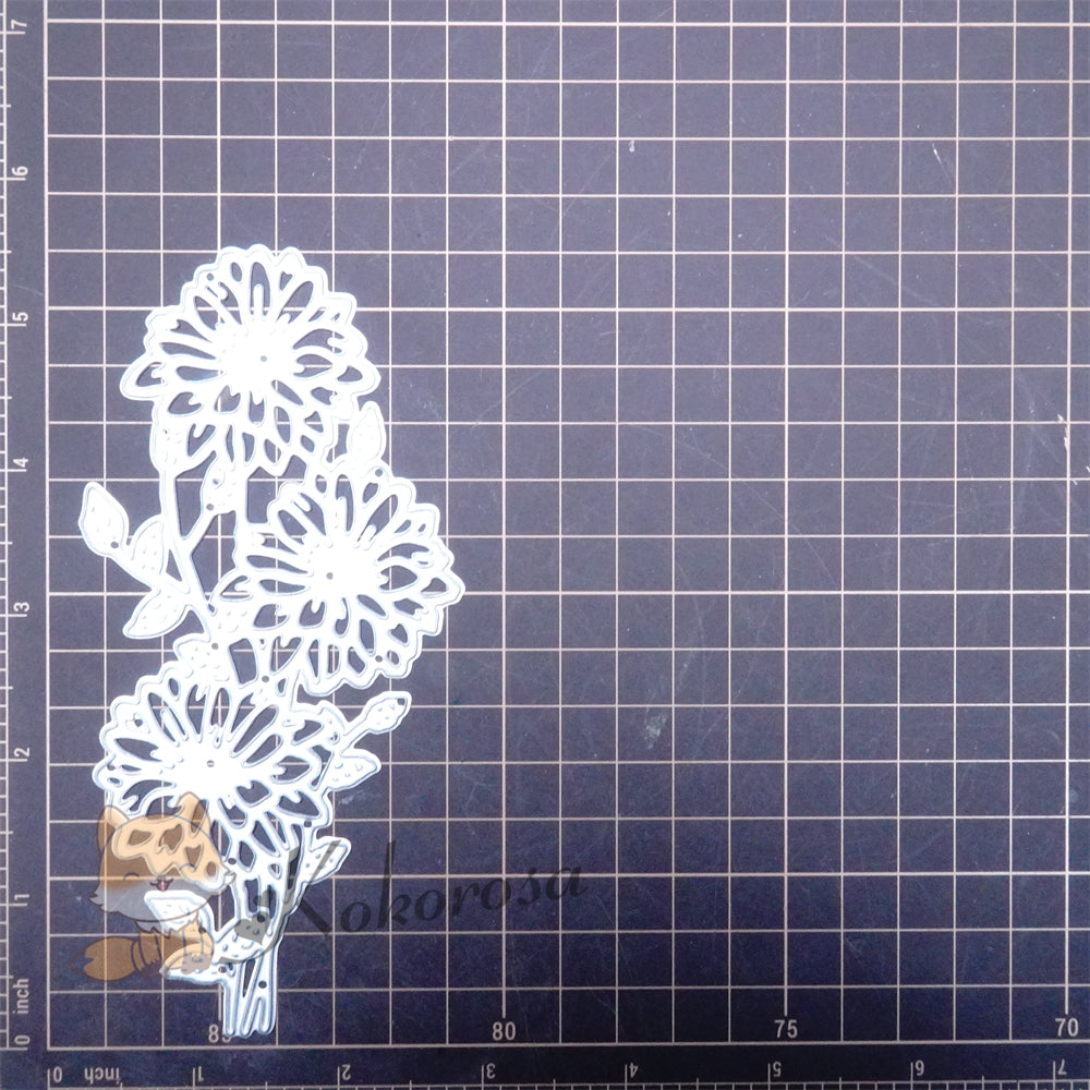 Kokorosa Metal Cutting Dies with Daisy Bouquet