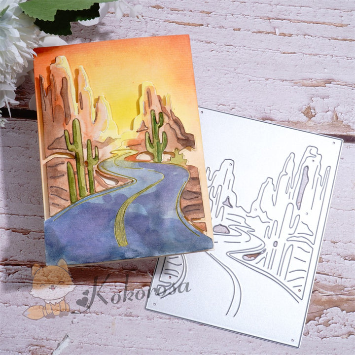 Kokorosa Metal Cutting Dies with Desert Background Board