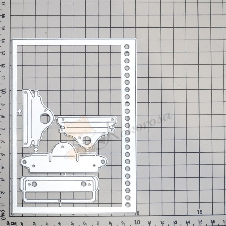 Kokorosa Metal Cutting Dies with Document Folder Frame Board