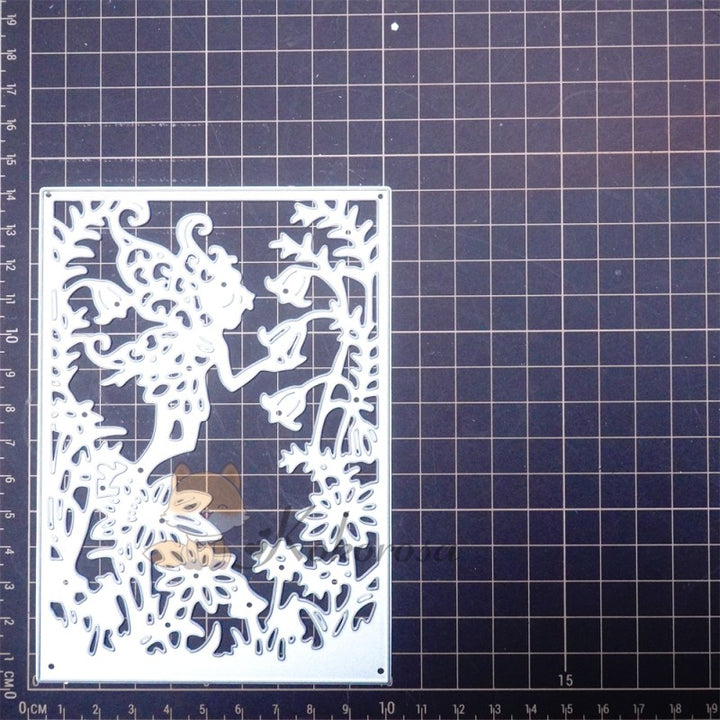 Kokorosa Metal Cutting Dies with Fairy & Flowers Background Board