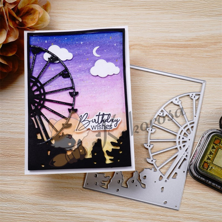 Kokorosa Metal Cutting Dies with Ferris Wheel Background Board