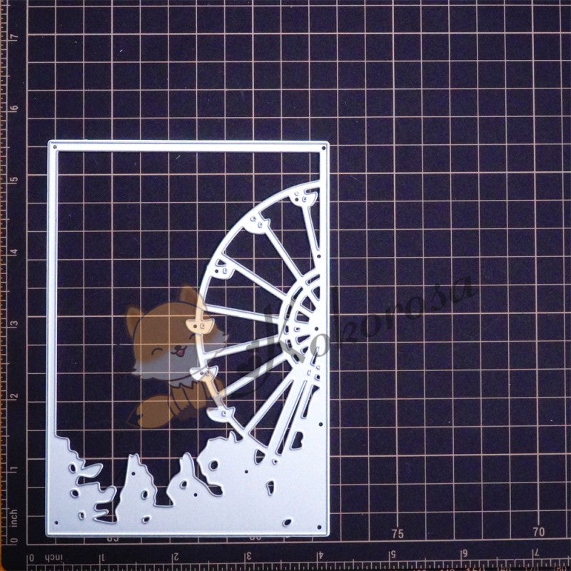 Kokorosa Metal Cutting Dies with Ferris Wheel Background Board
