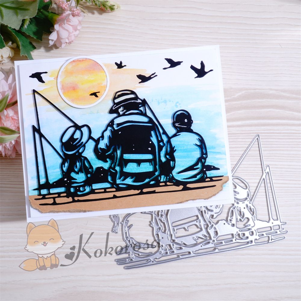 Kokorosa Metal Cutting Dies with Fishing Family