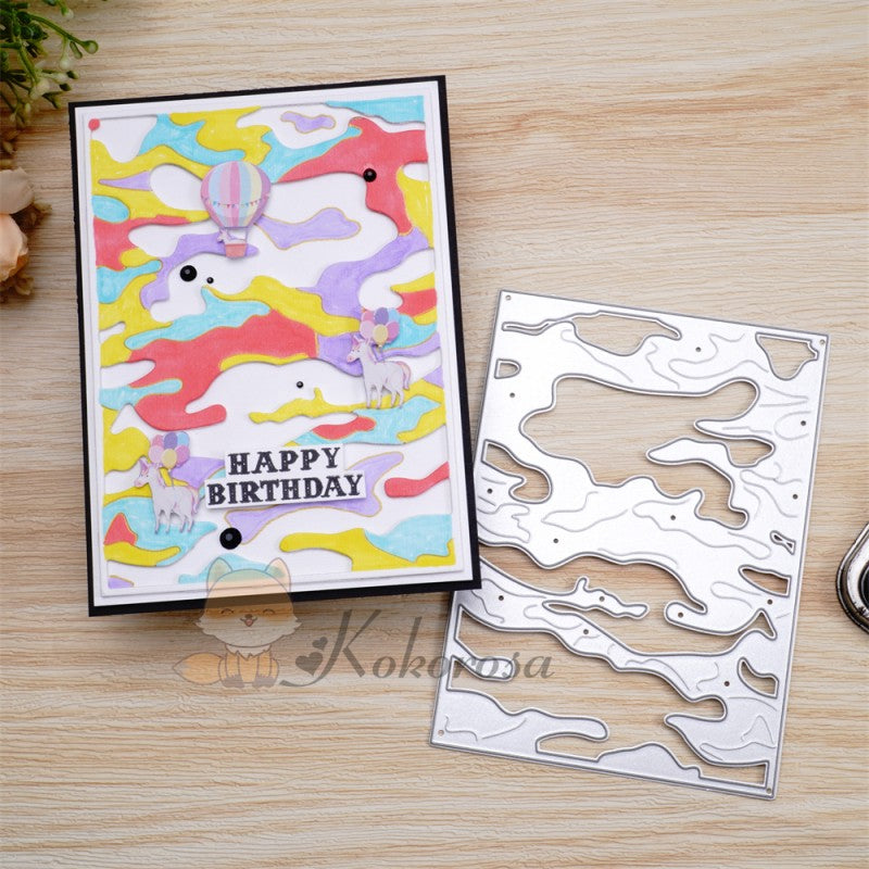 Kokorosa Metal Cutting Dies with Floating Clouds Background Board