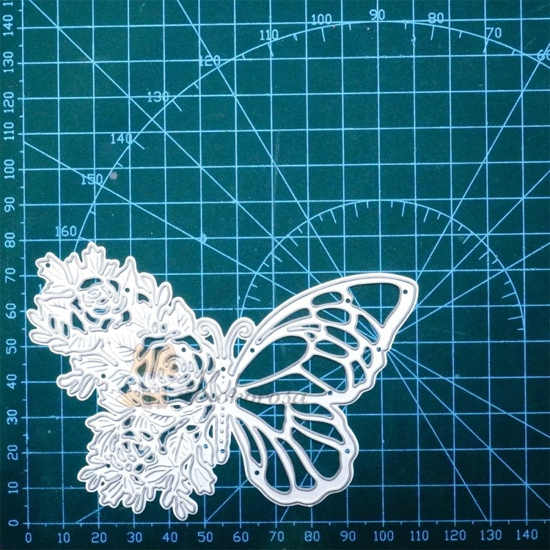 Kokorosa Metal Cutting Dies with Floral Butterfly