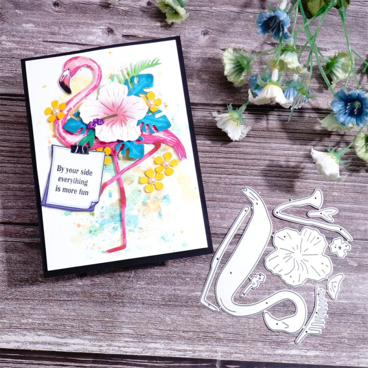 Kokorosa Metal Cutting Dies with Flower Flamingo