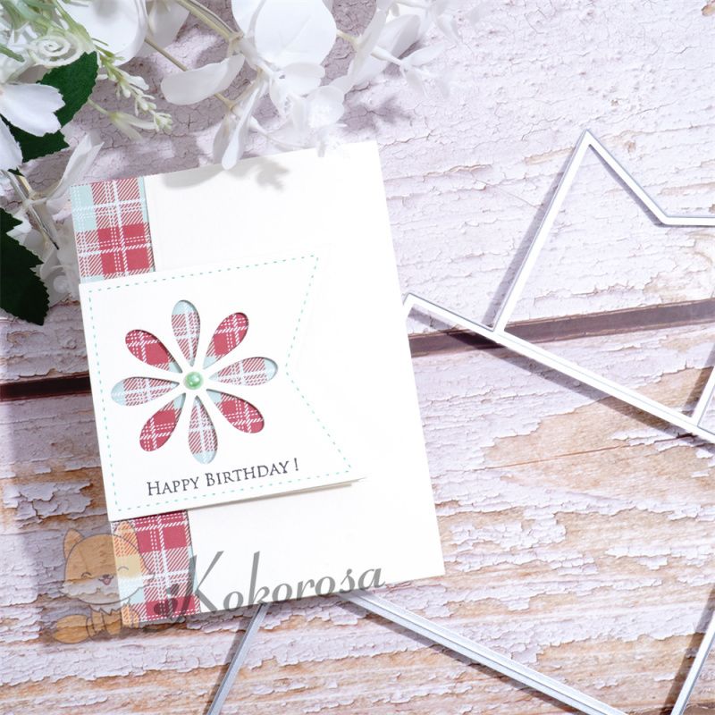 Kokorosa Metal Cutting Dies with Flower Foldable Card