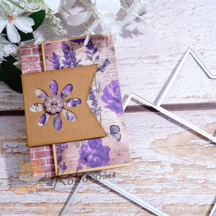 Kokorosa Metal Cutting Dies with Flower Foldable Card