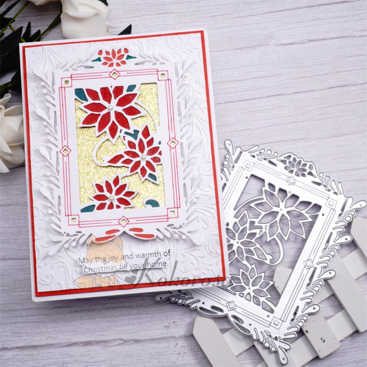 Kokorosa Metal Cutting Dies with Flower Frame Board