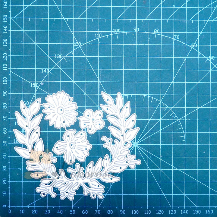 Kokorosa Metal Cutting Dies with Flower Quarter Frame