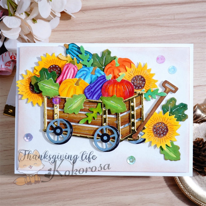 Kokorosa Metal Cutting Dies with Flowers Cart