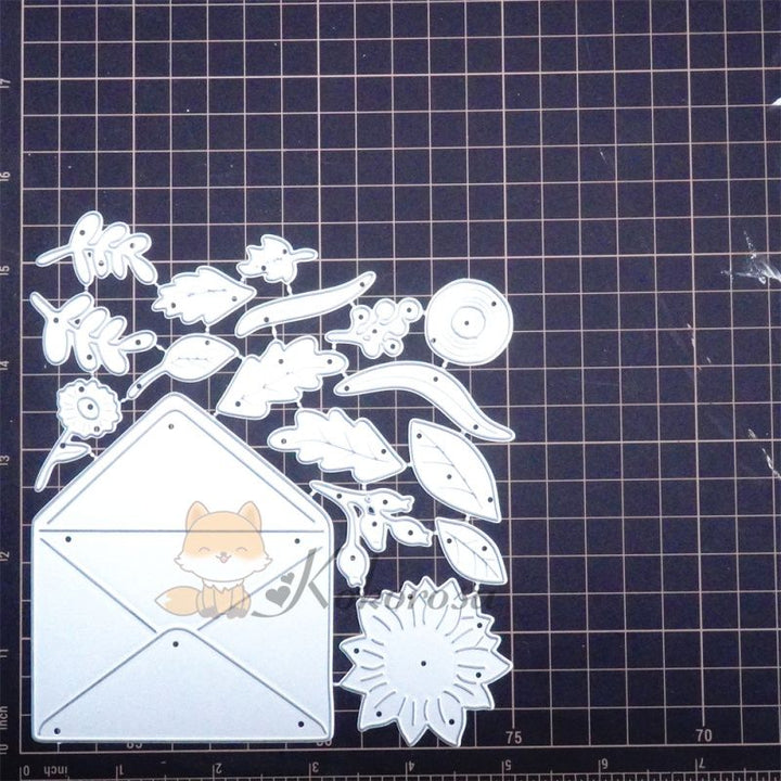 Kokorosa Metal Cutting Dies with Flowers in Envelope